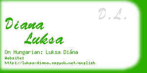 diana luksa business card